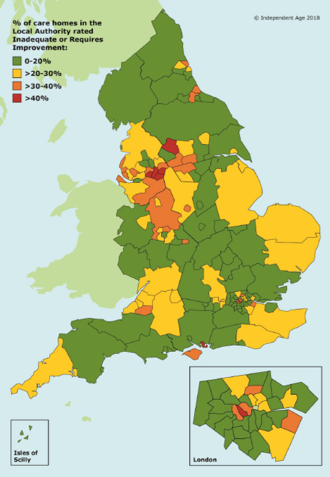 A map of care quality in England