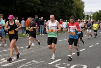 Runners representing Independent Age in the Great North Run