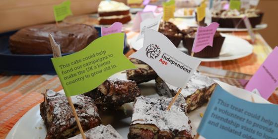 Cake sale for the Big Tea with Independent Age 