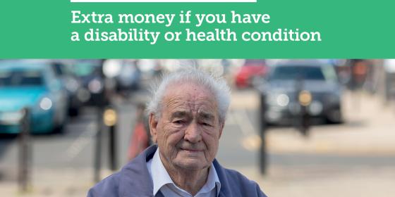 Attendance Allowance cover image showing a man on a mobility scooter