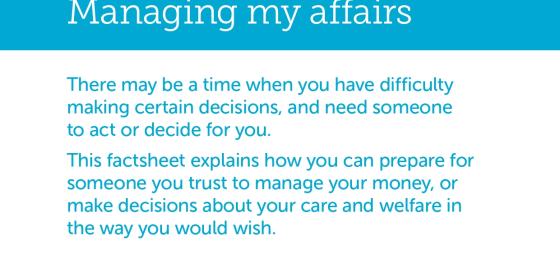 Future planning: Managing my affairs cover image