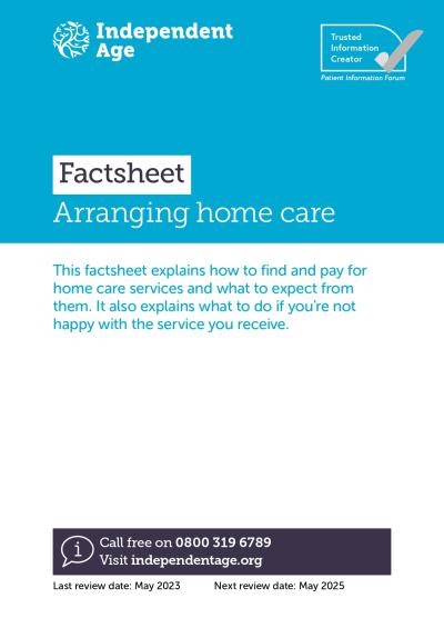 Arranging home care cover