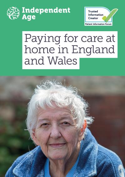 Paying for care at home in England and Wales cover