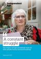 Report cover that reads: A constant struggle – The impact of high household costs on older people facing financial hardship