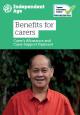 Cover of the Benefits for carers guide
