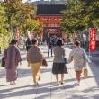 Japanese ladies walking