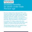 Disability benefits for adults under State Pension age factsheet cover