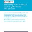 Extra help with essential costs factsheet cover image